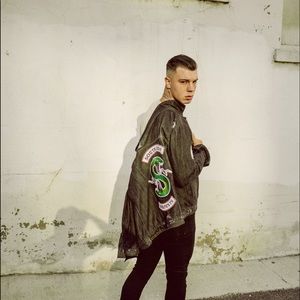 black denim custom jacket